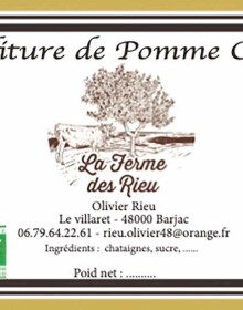Etiquette pour produits alimentaire la Ferme des RIEU – création graphique, design, communication