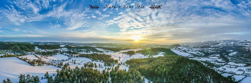 Panoramique aérien enneigé – Photo reportage paysage